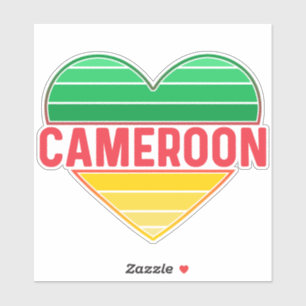 I Love Cameroon, Cameroonian Heart Sticker