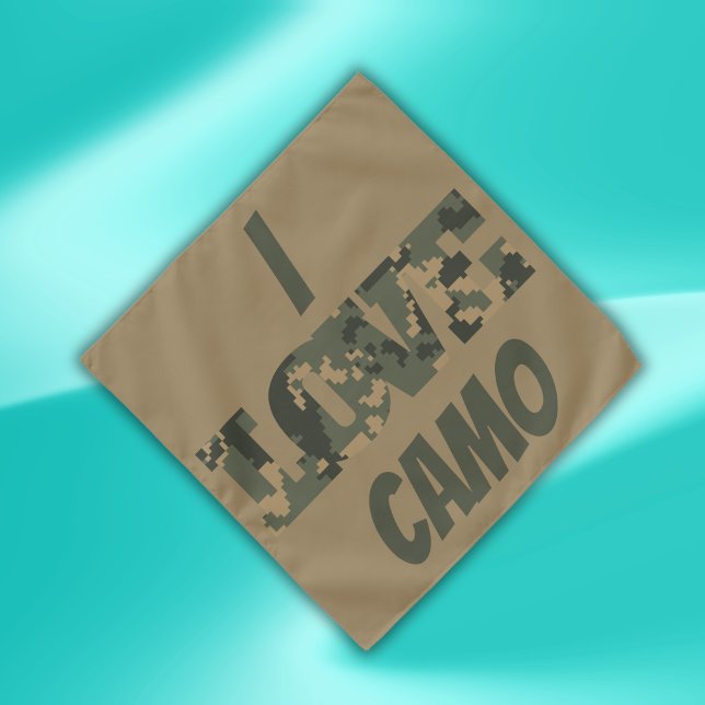 I Love Camouflage Green Brown | Bandana (Creator Uploaded)
