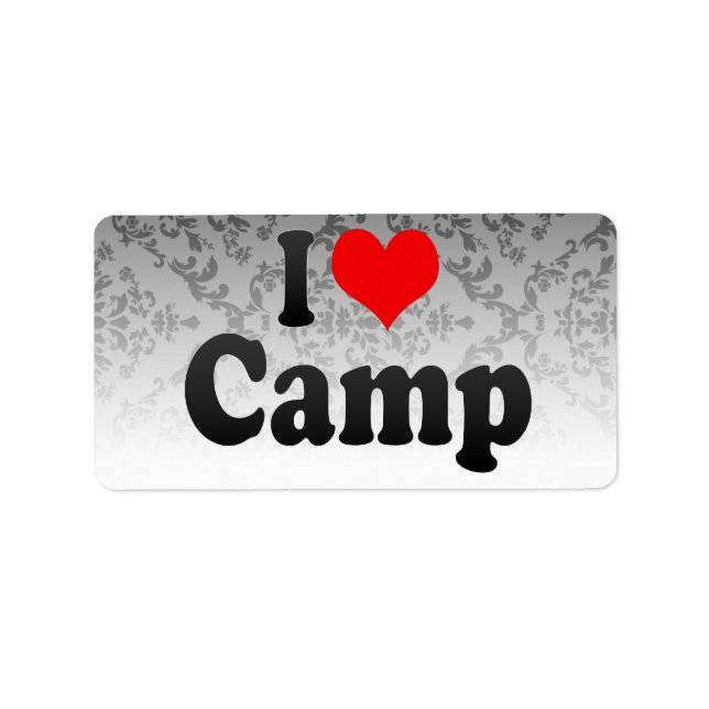 I love Camp Label (Front)