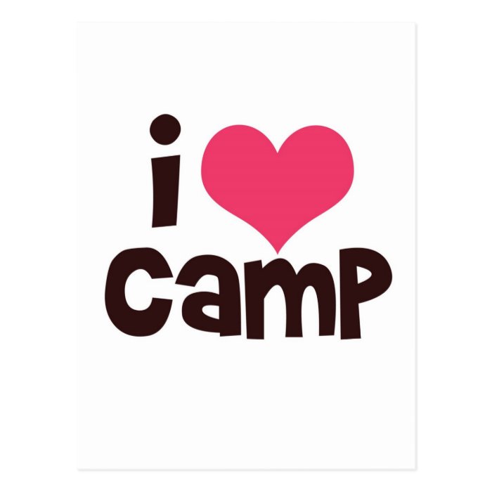 I Love Camp Postcard