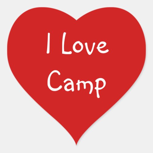 I Love Camp Stickers