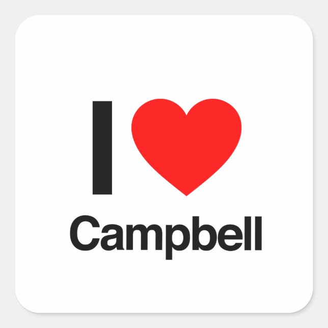 i love campbell square sticker (Front)
