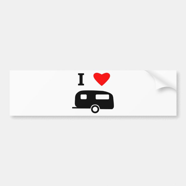 I Love Camping Bumper Sticker (Front)