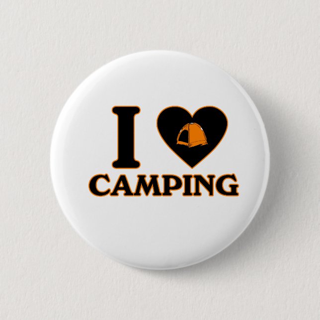I Love Camping Button (Front)