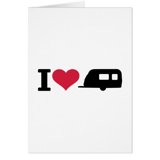 I love camping - caravan cards (Front)