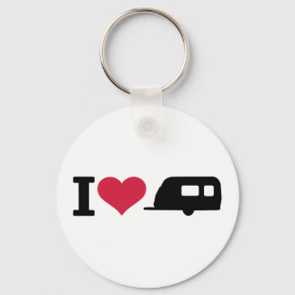 I love camping - caravan keychain