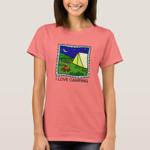 I LOVE CAMPING  DESIGN  T-SHIRT