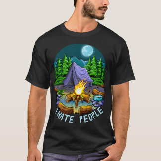 I Love Camping I Hate People Outrs Funny Vintage C T-Shirt