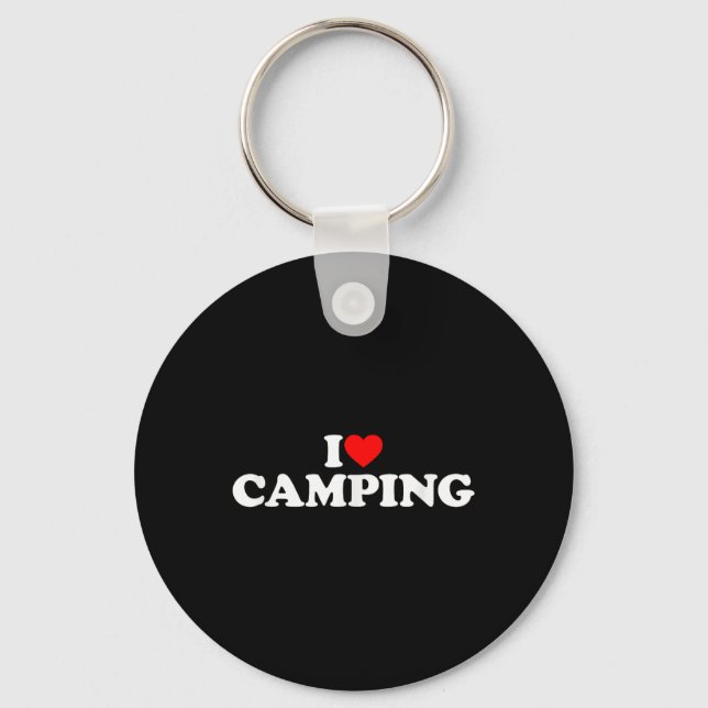 I Love Camping  Keychain (Front)