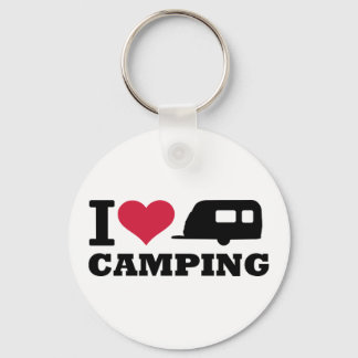 I love camping keychain