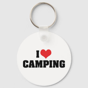 I Love Camping Keychain
