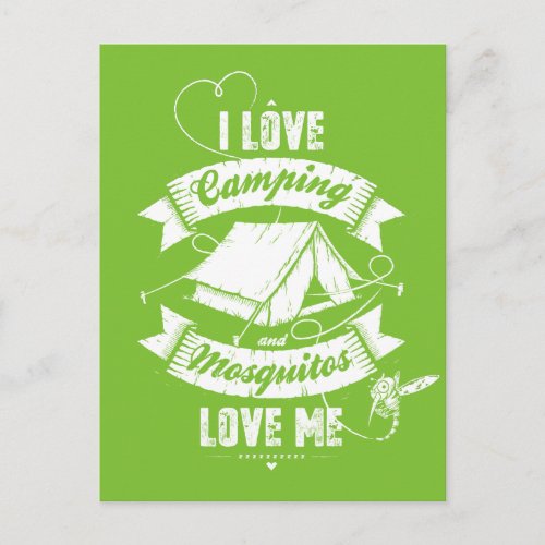 I love camping postcard