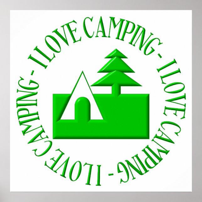 I love camping poster (Front)