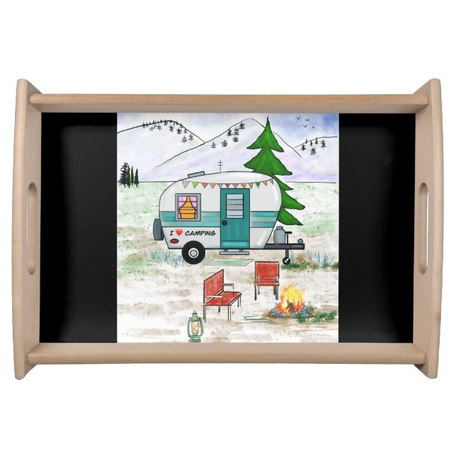 I Love Camping Serving Tray (Front)