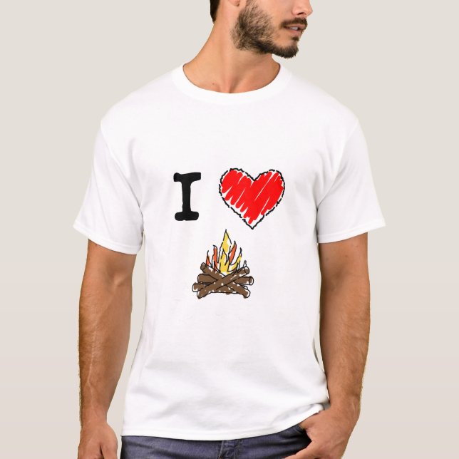 I Love Camping T-Shirt (Front)