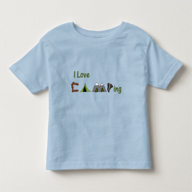 I Love Camping Toddler T-shirt (Front)