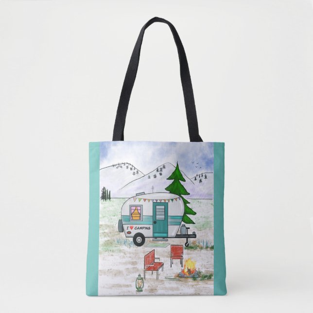 I Love Camping Tote  Bag (Front)