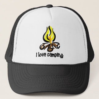 i love camping trucker hat