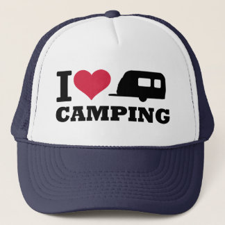I love camping trucker hat