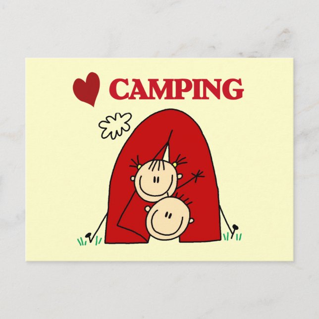 I Love Camping Tshirts and Gifts Postcard (Front)
