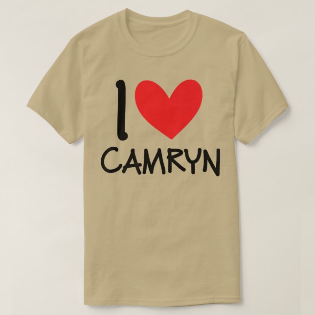 I Love Camryn Name Personalized Girl Woman Bff Fri T-Shirt (Design Front)