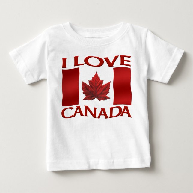 I Love Canada Baby Shirt Canada Baby Souvenirs (Front)