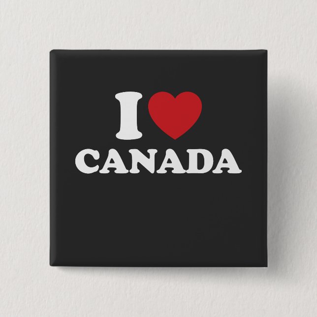 I Love Canada Button (Front)