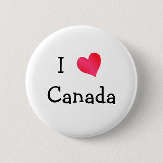 I Love Canada Button