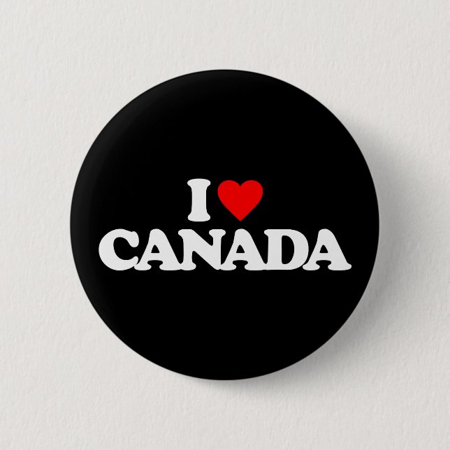 I LOVE CANADA BUTTON (Front)