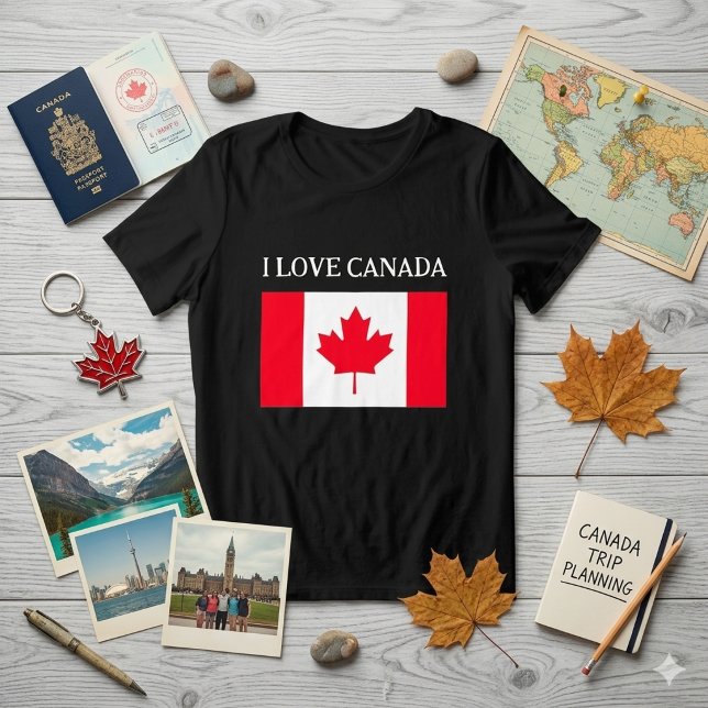 I love Canada. Canadian flag.  Tri-Blend Shirt (Creator Uploaded)