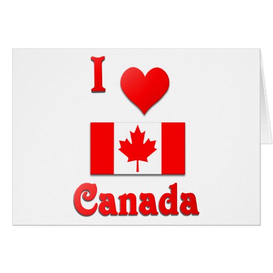 I Love Canada Card