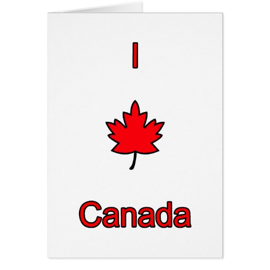 I Love Canada Cards (Front)