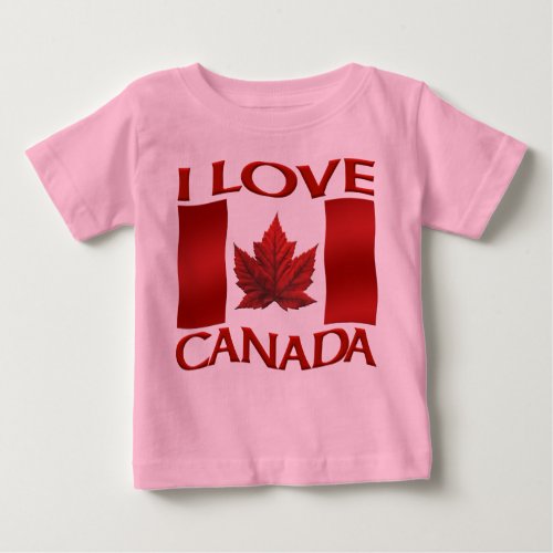 I Love Canada Creeper Organic Baby Canada Shirt