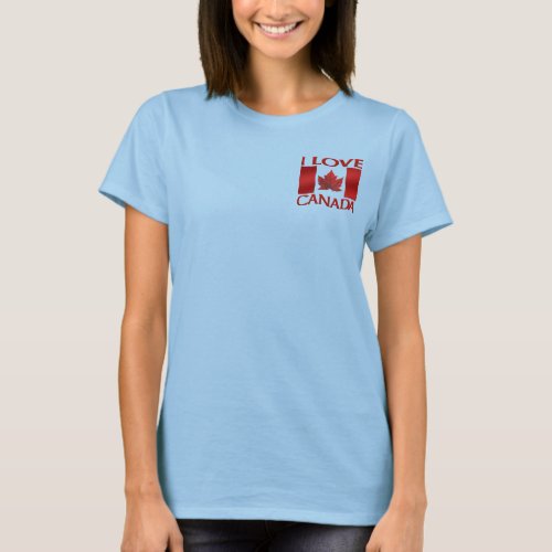 I Love Canada Golf Shirt Womens Canada Polo Shirt