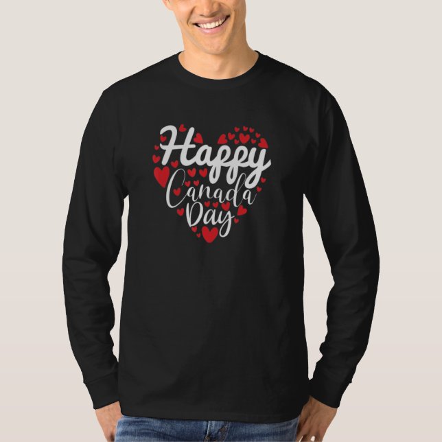 I Love Canada Happy Canada Day 1 T-Shirt (Front)