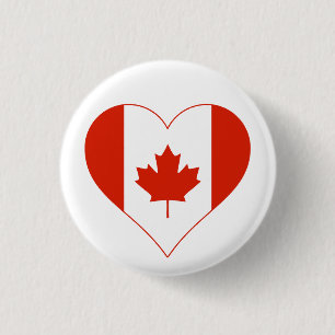 I love Canada heart Button