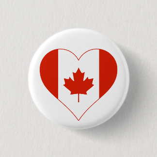 I love Canada heart Button