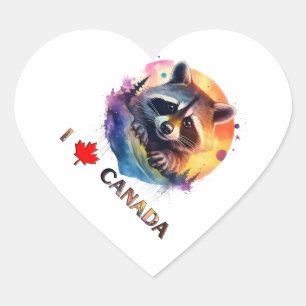 I love Canada Heart Sticker