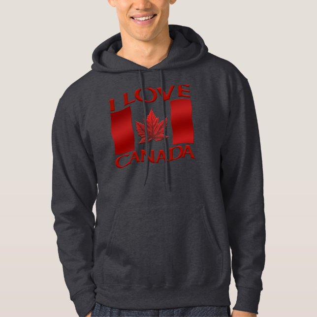 I Love Canada Hoodie Souvenir Canada Sweatshirt (Front)