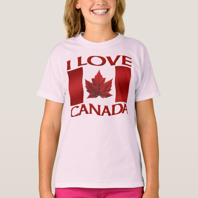 I Love Canada Jersey Canada Souvenir Sports Shirt (Front)