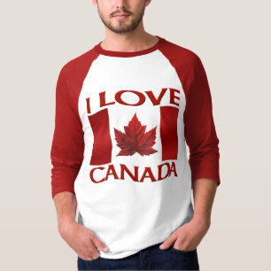 I Love Canada Jersey Canada Souvenir Sports Shirt