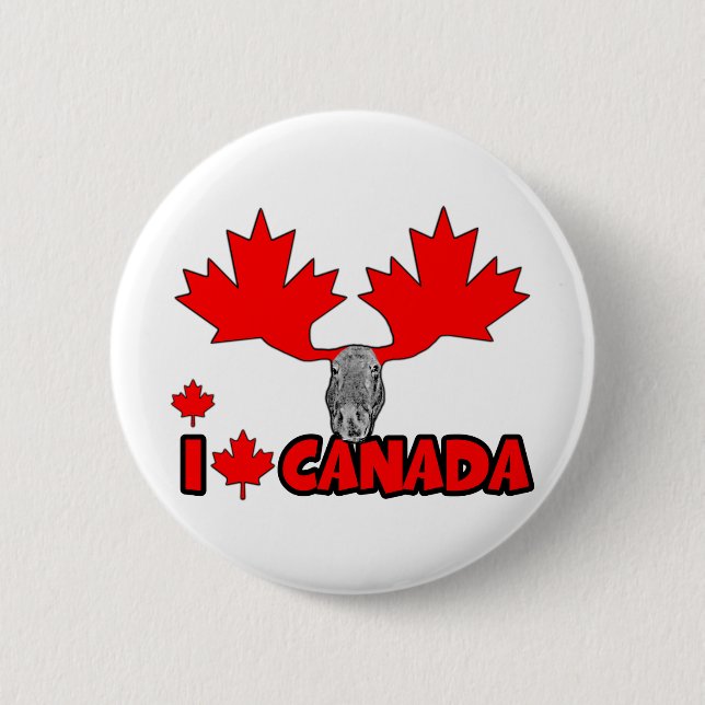 I love Canada Pinback Button (Front)