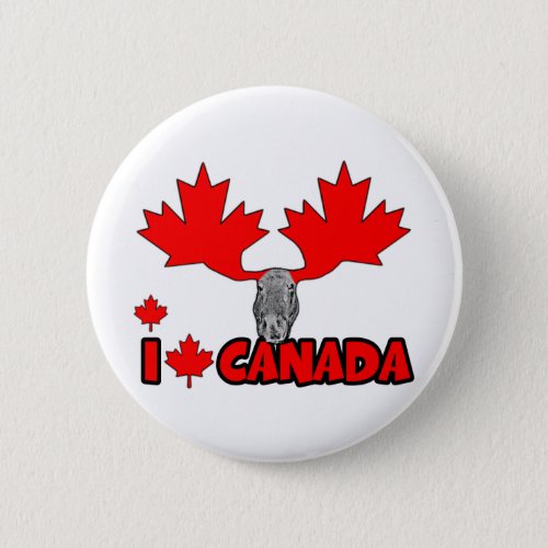 I love Canada Pinback Button