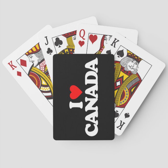 I LOVE CANADA POKER CARDS (Back)