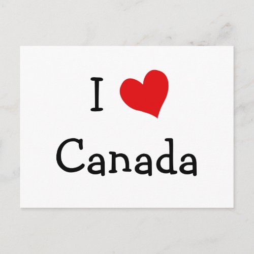 I Love Canada Postcard