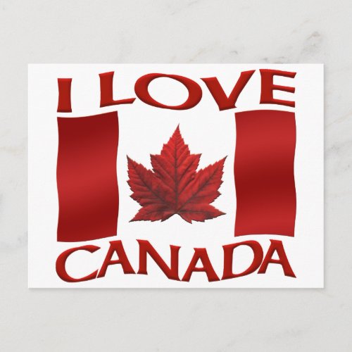 I Love Canada Souvenir Postcards Canada Art Cards