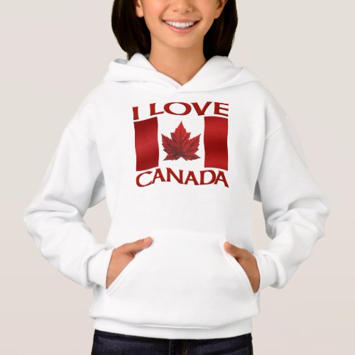 I Love Canada Sweatshirt Girls Canada Souvenir