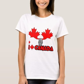 I Love Canada T-shirt by Cardsharkkid at Zazzle