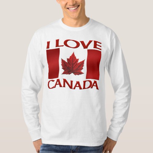 I Love Canada T_shirt Canada Souvenir Sports Shirt
