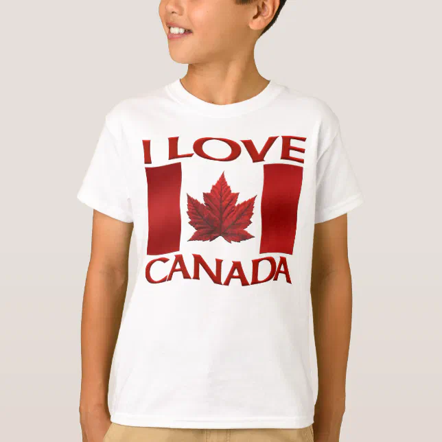 I Love Canada Tshirt Kid's Souvenir Canada Shirt Zazzle
